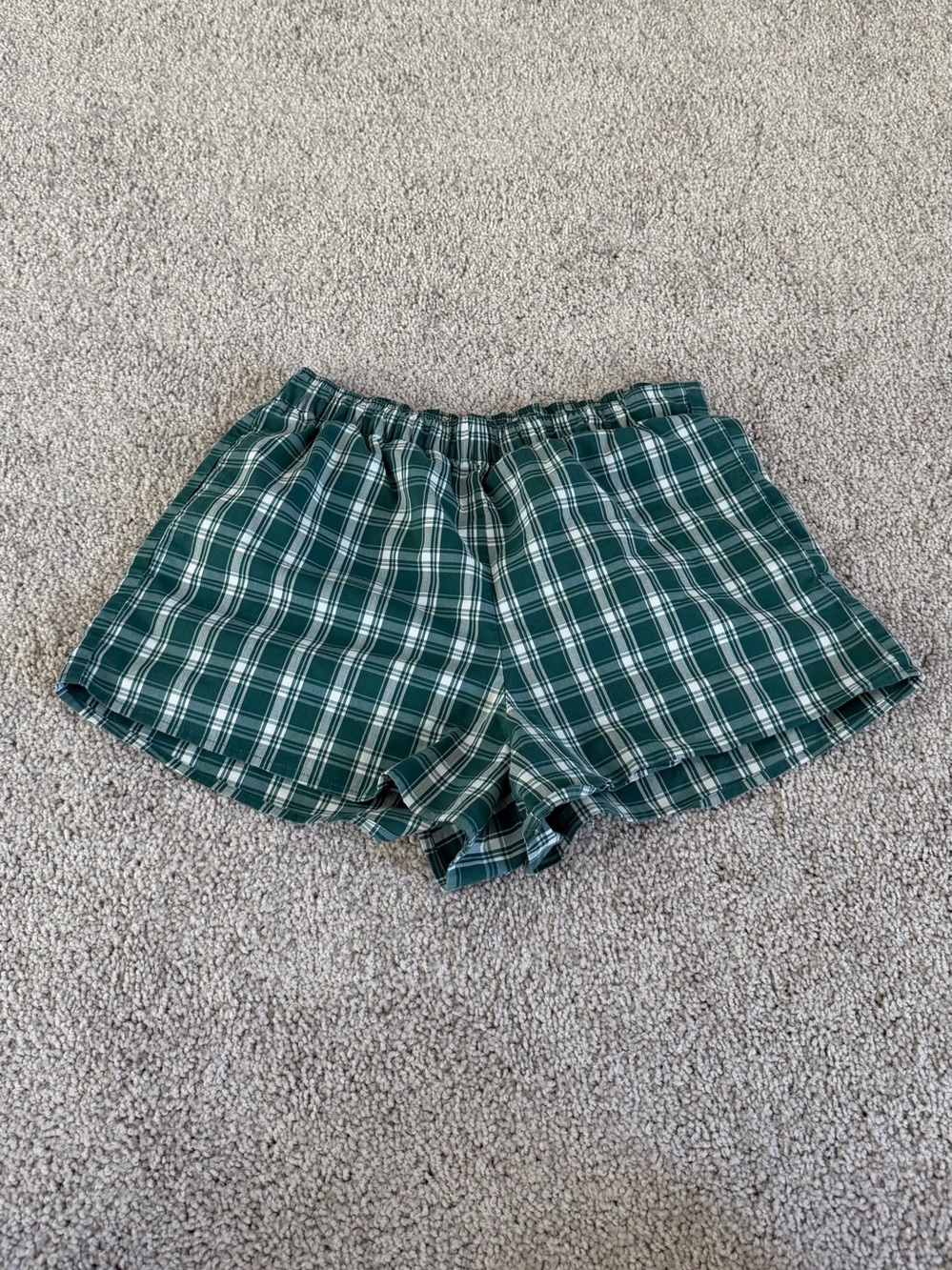 Hollister Green Plaid Shorts